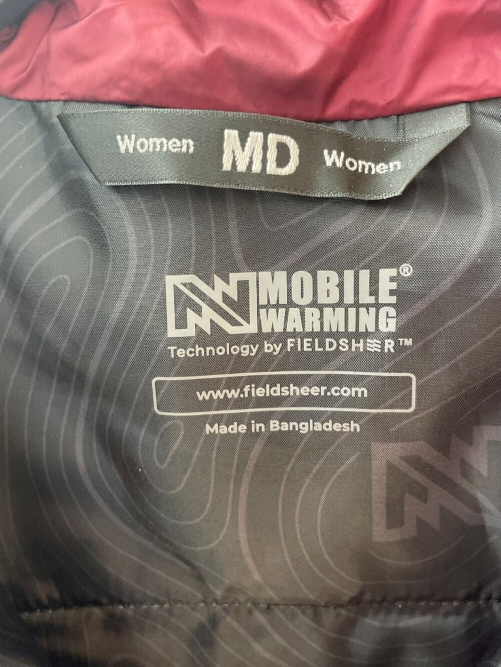 Mobile Warming Heated Vest Backcountry Xtera 7.4V Burgundy MD Wmn's Sz M $180NWT - Picture 4 of 8